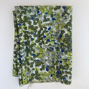 Leafy Light Shiny Green and Blue Fabric Sew Art Craft Projects